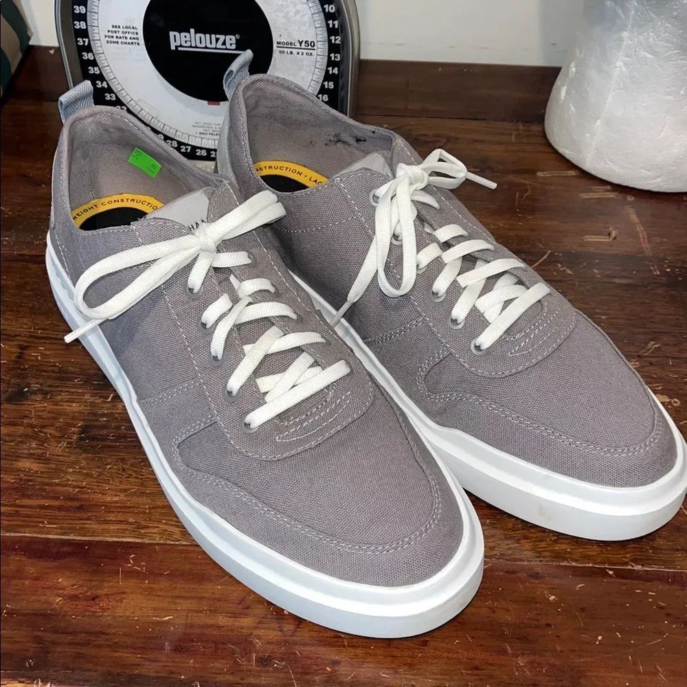 Cole Haan Gray Canvas Leather Oxford Lace Grand 360 Court model Sneaker shoes 11